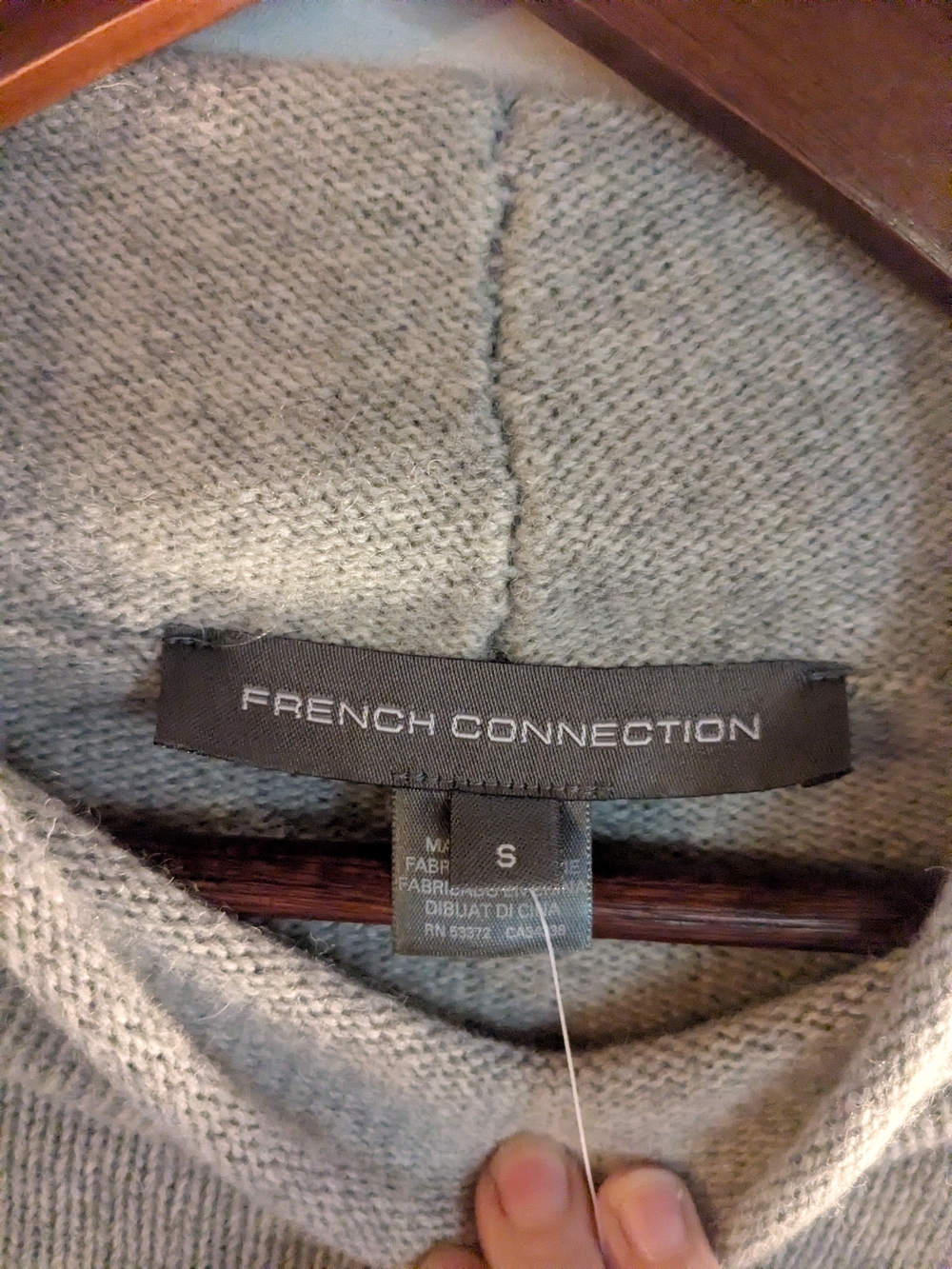 French Connection Color Block Wool Blend Sweater - Picture 4 of 9